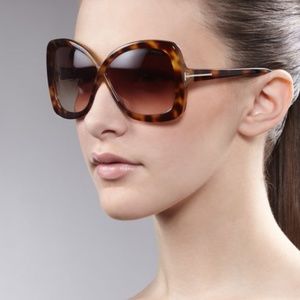 By TOM FORD Calgary Butterfly Vintage Sunglasses, tortoise Havana.